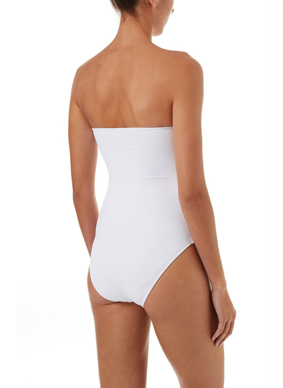 argentina white pique bandeau triangletrim onpiece swimsuit 2019 B