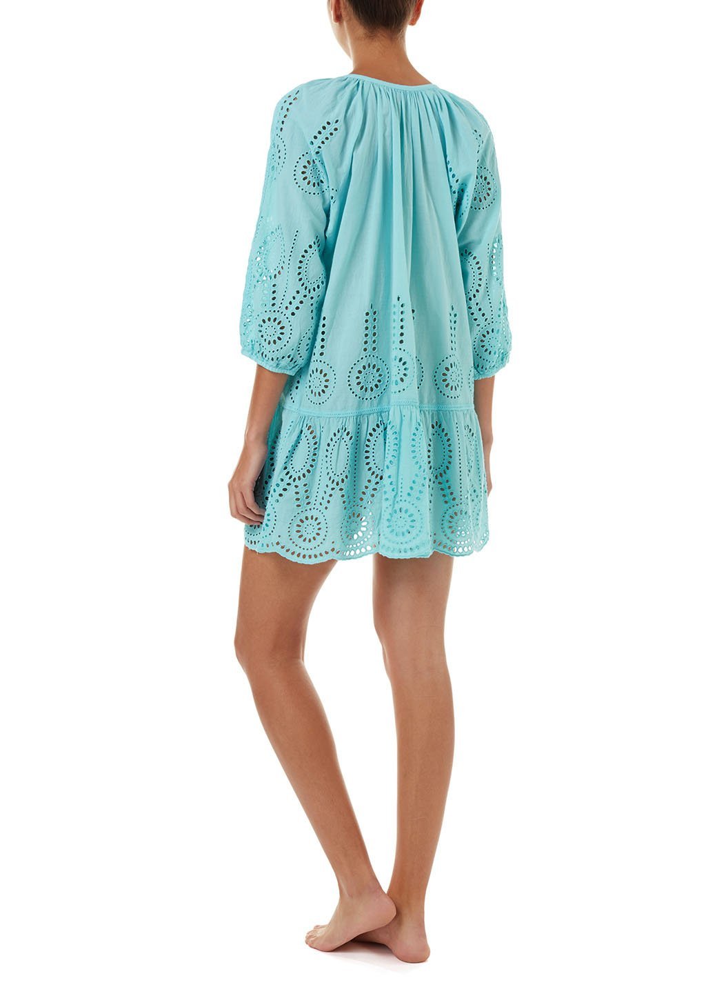 ashley sky embroidered 34sleeve short coverup 2019 B