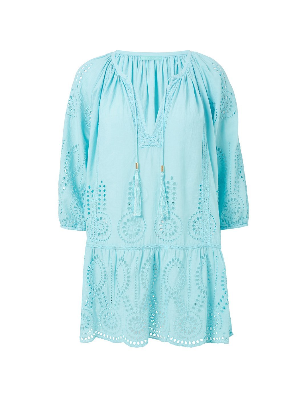 ashley sky embroidered 34sleeve short coverup 2019