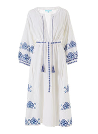 audrey white celeste long kaftan 