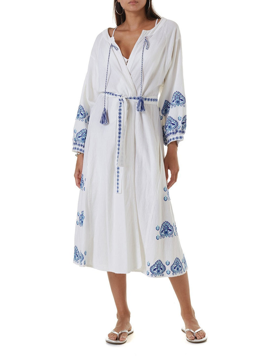 audrey white celeste long kaftan 