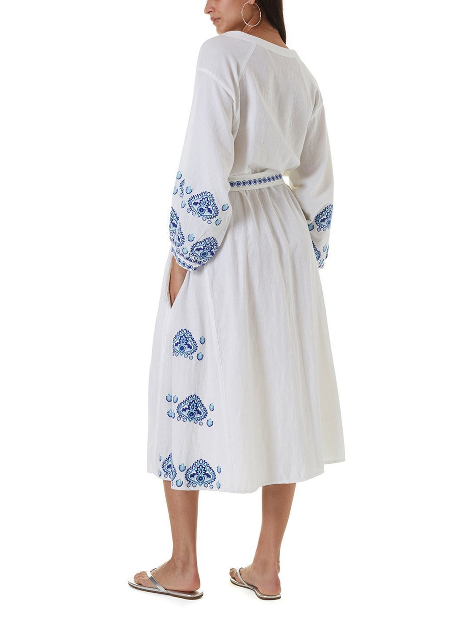 audrey white celeste long kaftan 