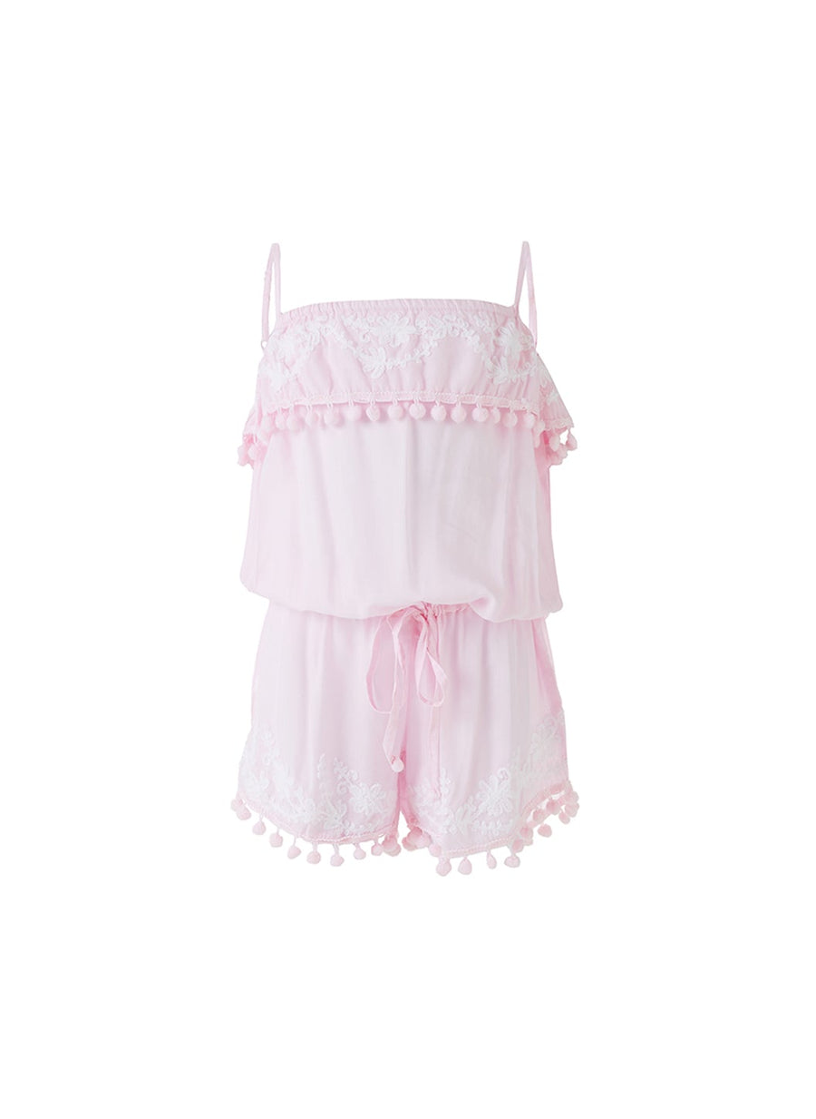Baby Eisha Blush/White Playsuit