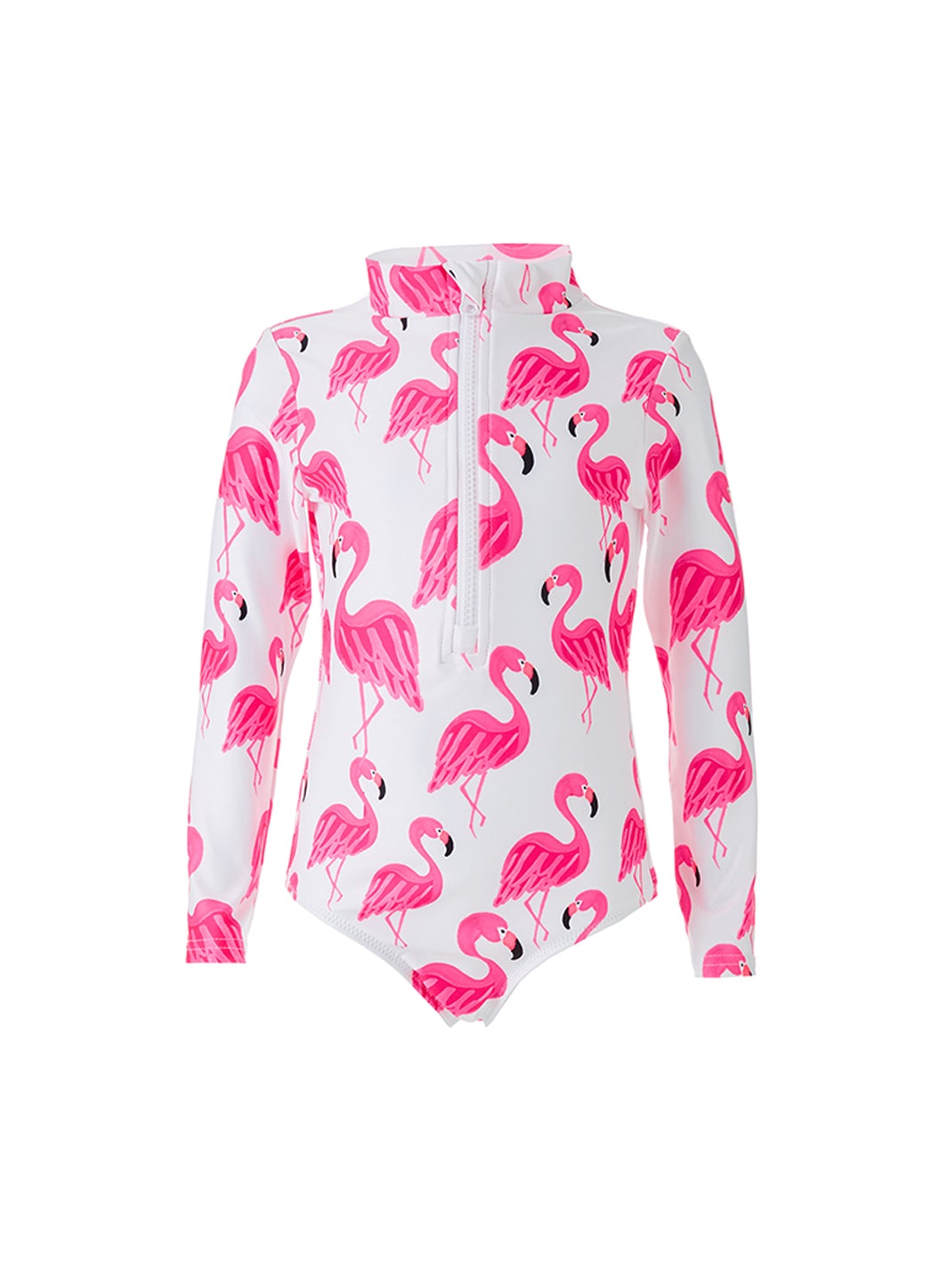 Girls Ella Flamingos Surf Suit cut out