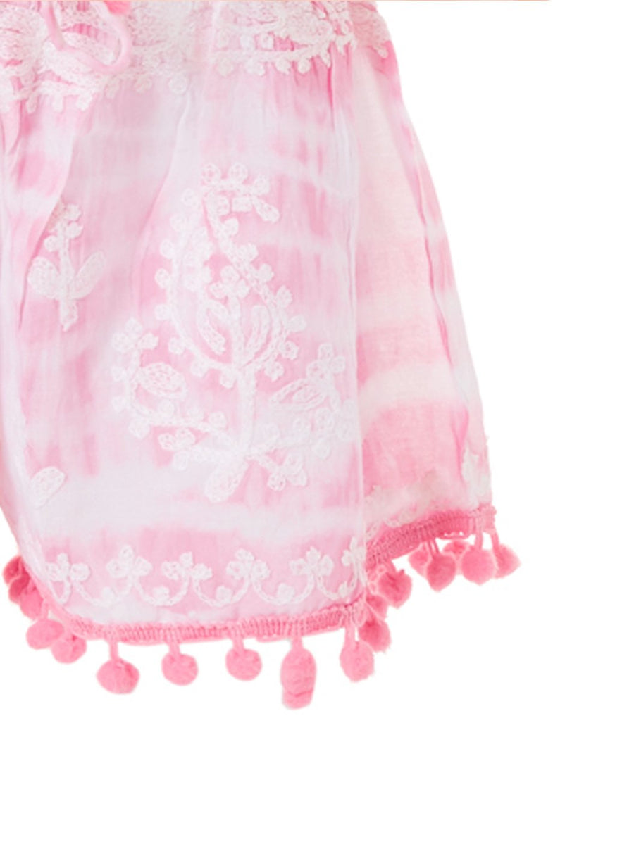 Baby Shorts Pale Pink Tie Dye - FINAL SALE