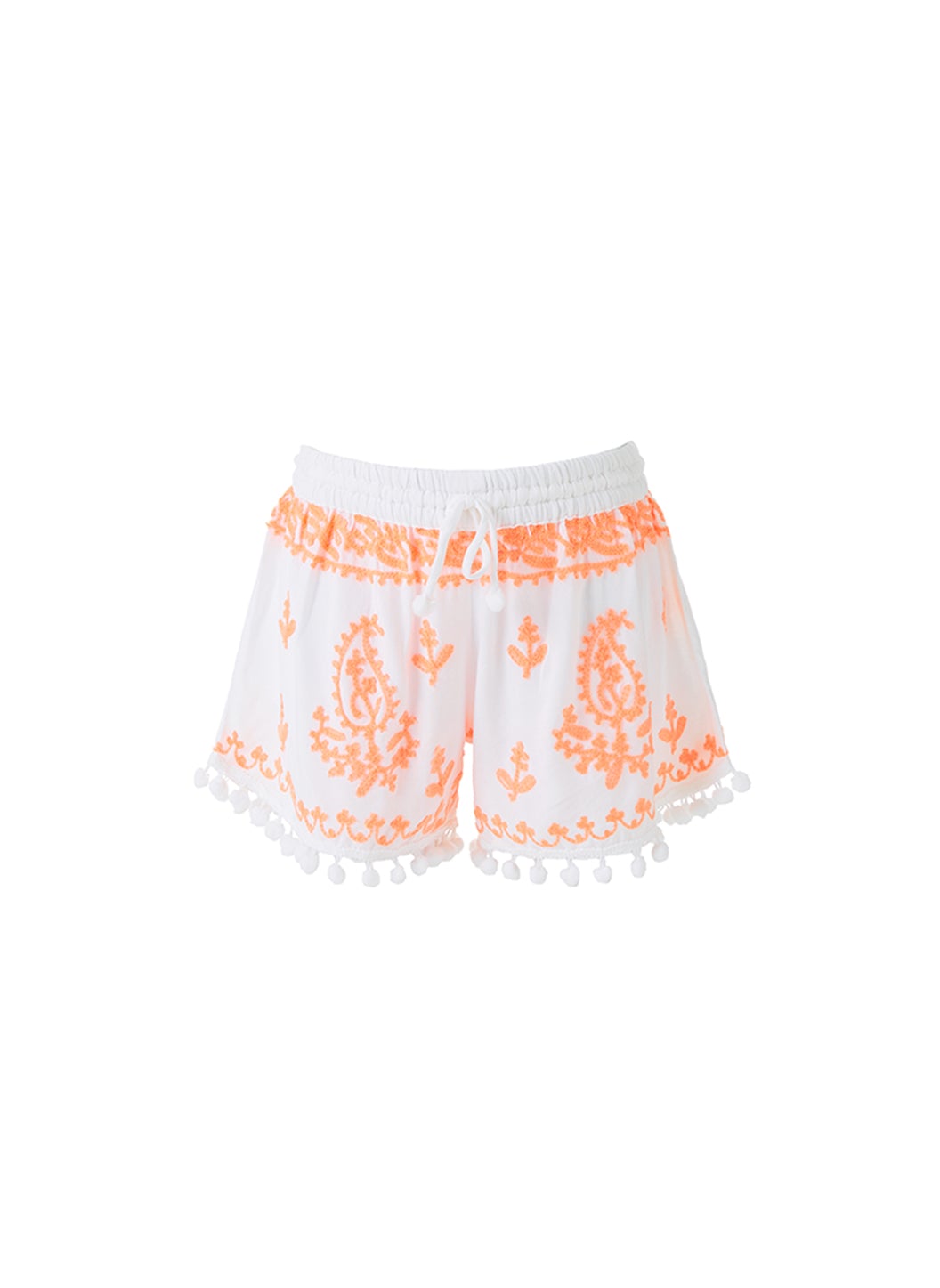 Baby Sienna White/Fluro Shorts