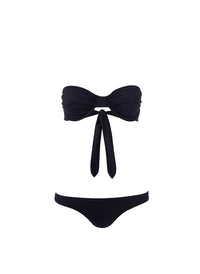 barbados black underwired cup bandeau bikini Cutout