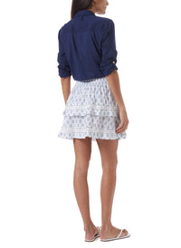 barbara aztec frill tiered short skirt model_B