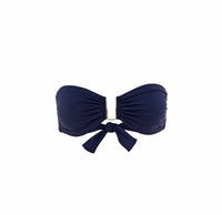 Barcelona Navy Over The Shoulder Supportive Bikini Top