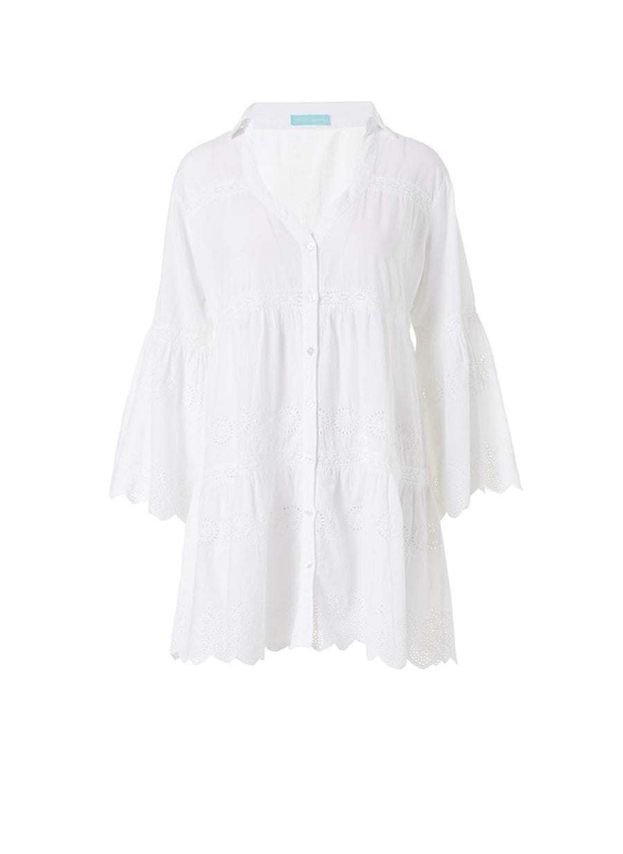 becky white midi kaftan 