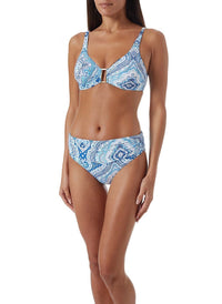 bel air blue paisley supportive over the shoulder bikini model_f