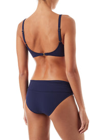 Belair Navy Over The Shoulder Supportive Bikini - FINAL SALE