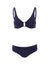 Belair Navy Over The Shoulder Supportive Bikini - FINAL SALE