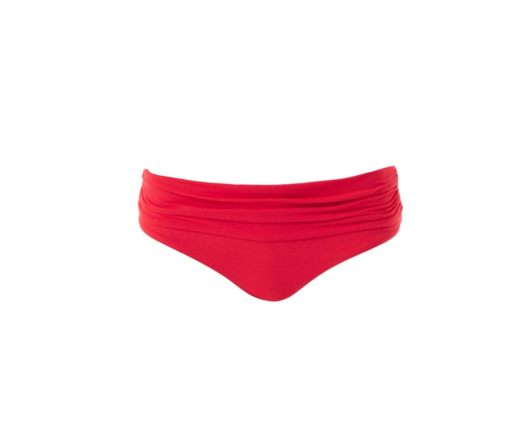 Belair Red Over The Shoulder Supportive Bikini Bottom
