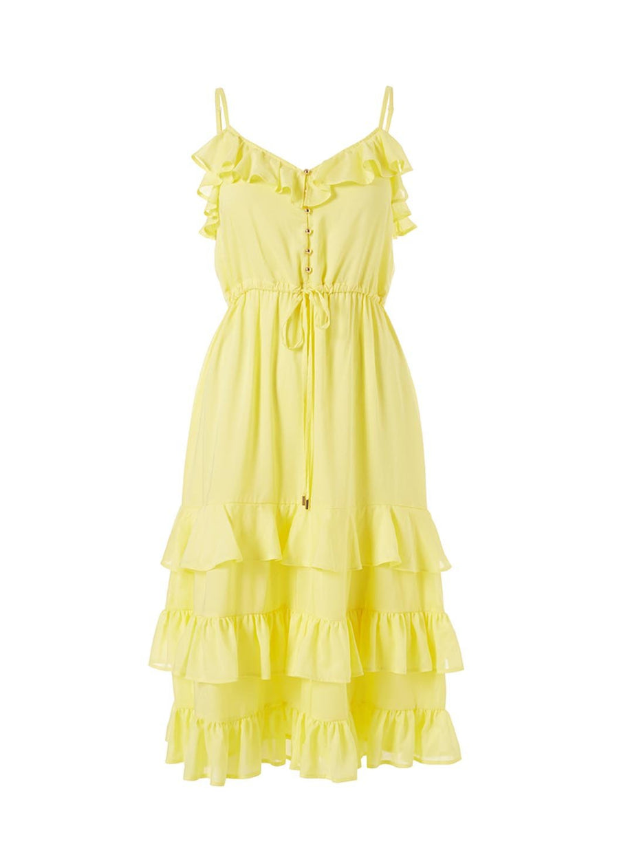 bethan yellow short dress 
