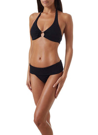 brussels black mazy ring supportive halterneck bikini model_F