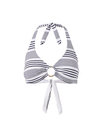 Brussels Nautical Pique Stripe Bikini Top