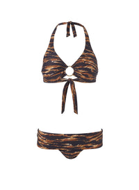 brussels safari ring supportive halterneck bikini Cutout