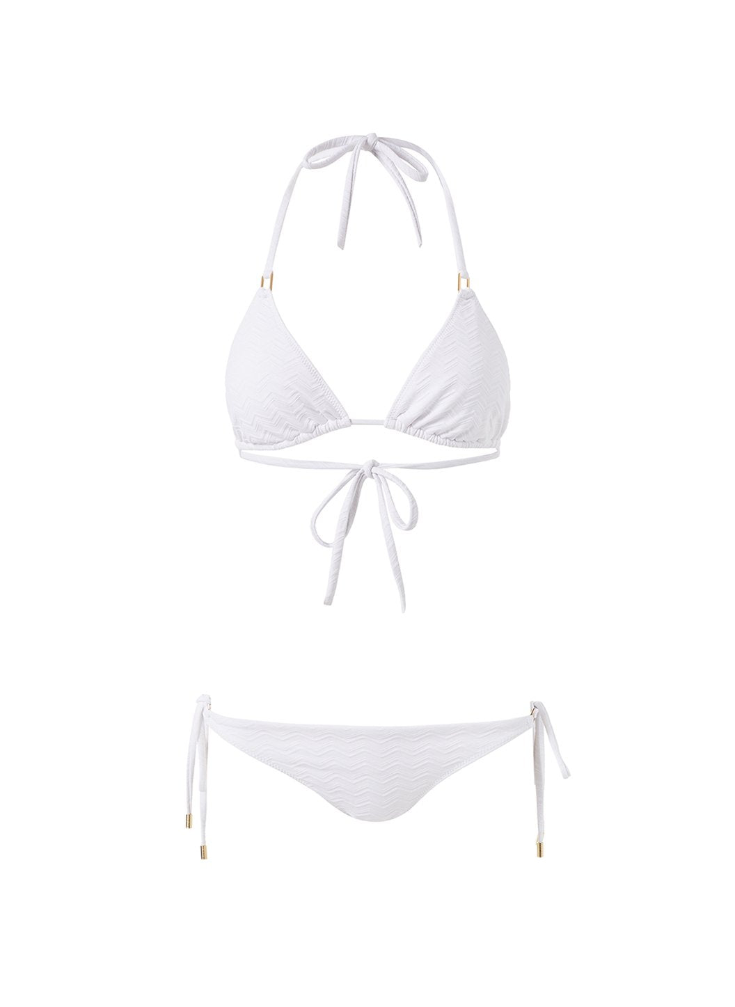 cancun white zigzag classic triangle bikini Cutout