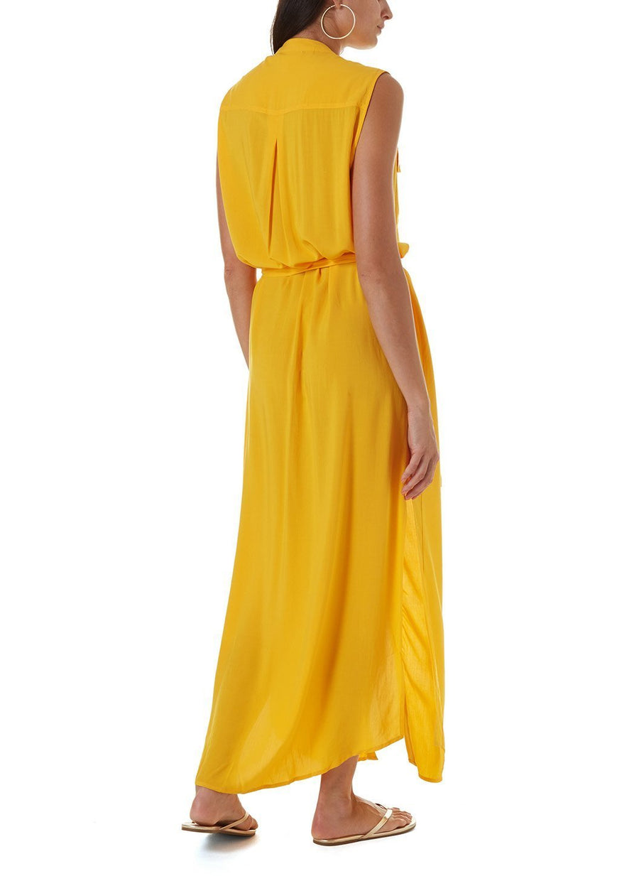 charlene apricot long shirt dress 