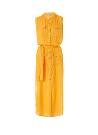 charlene apricot long shirt dress 