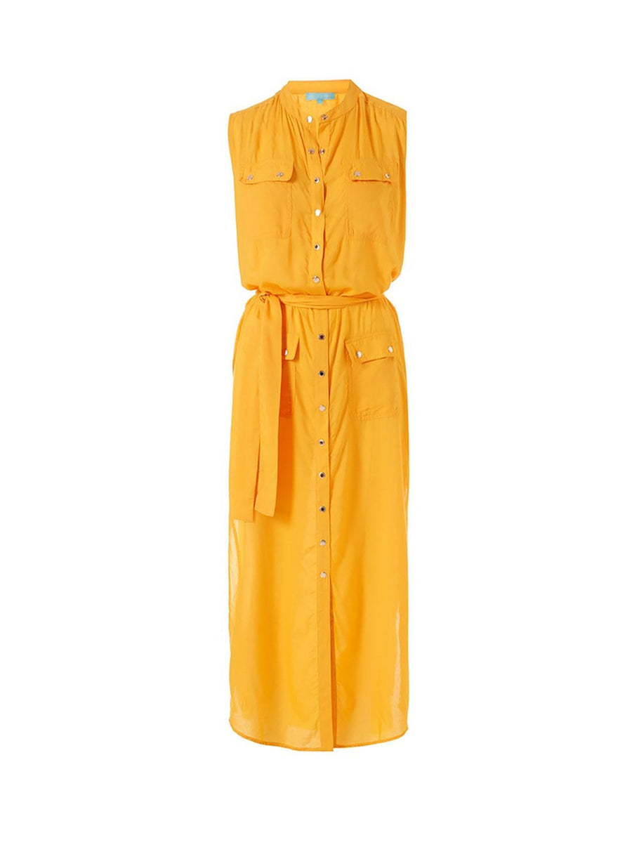charlene apricot long shirt dress 