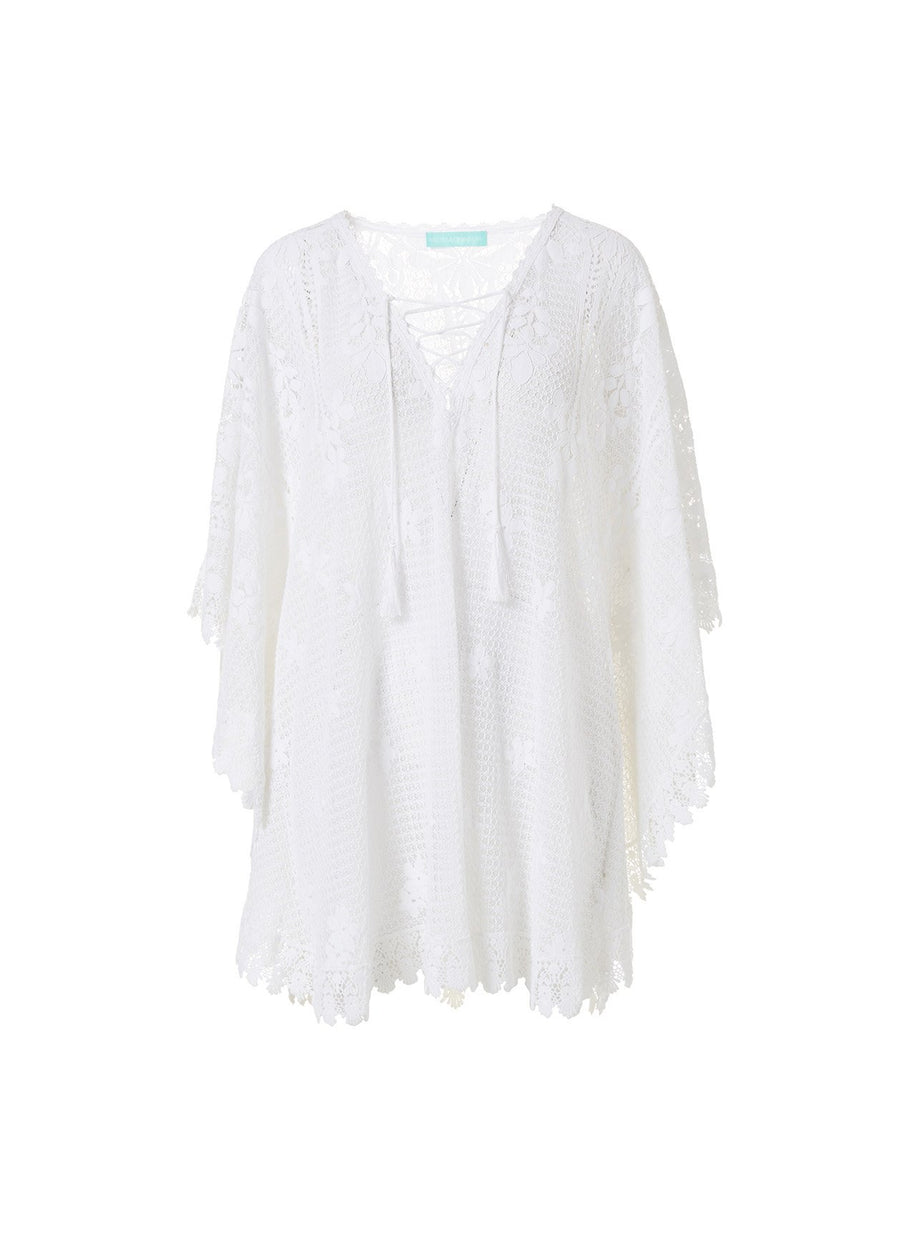 cindy white short kaftan 