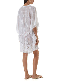 cindy white short kaftan 