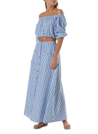 danna blue stripe top 