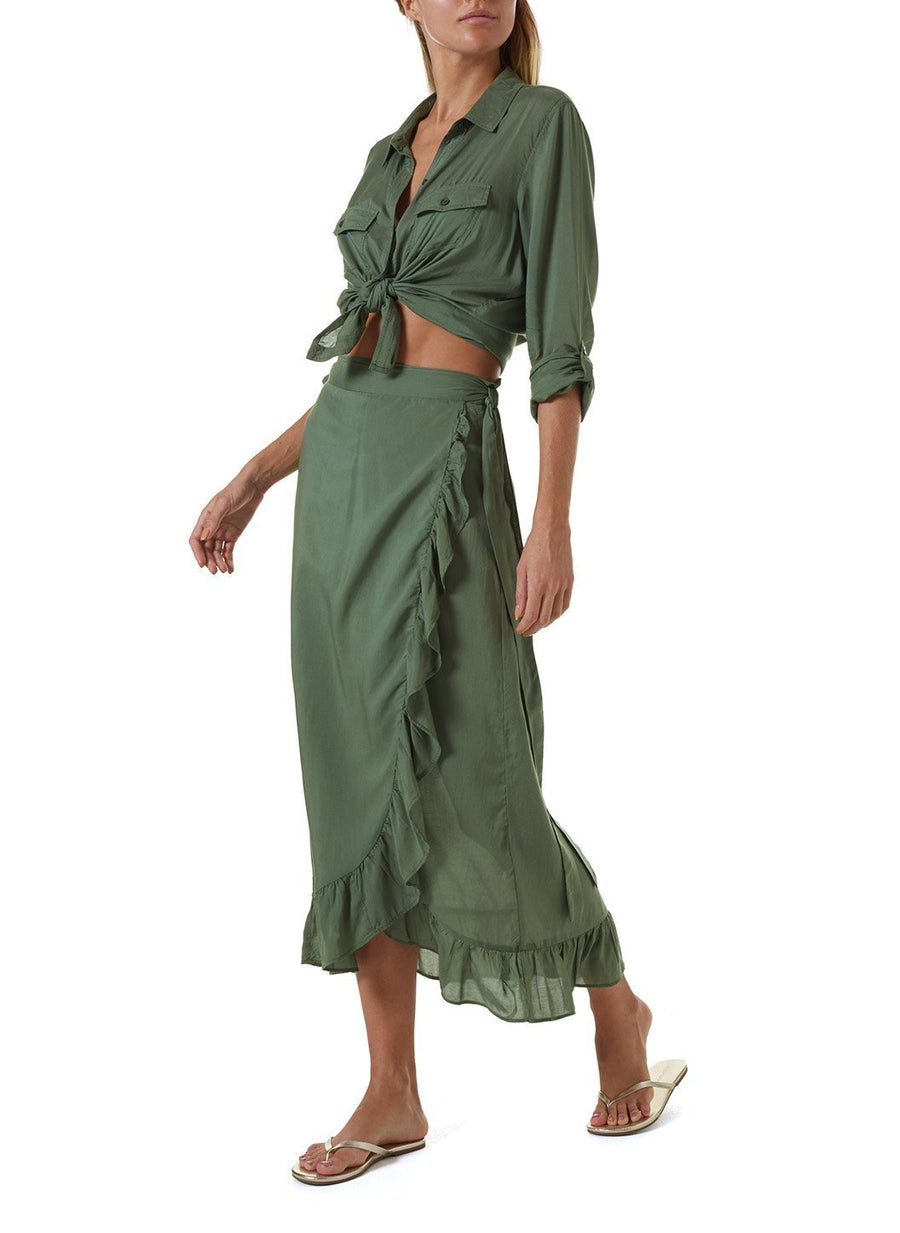 danni olive long skirt 