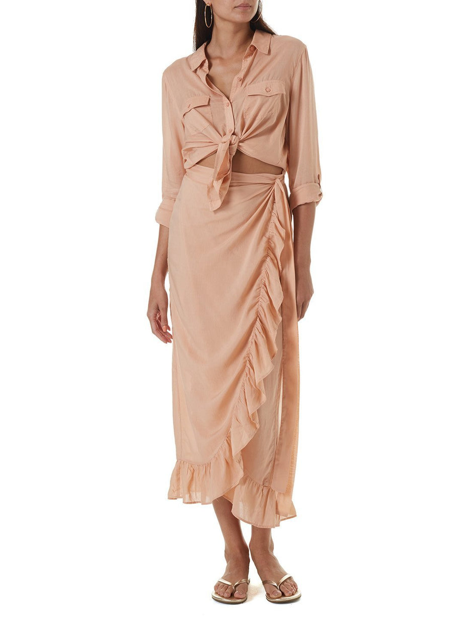 danni tan long skirt 