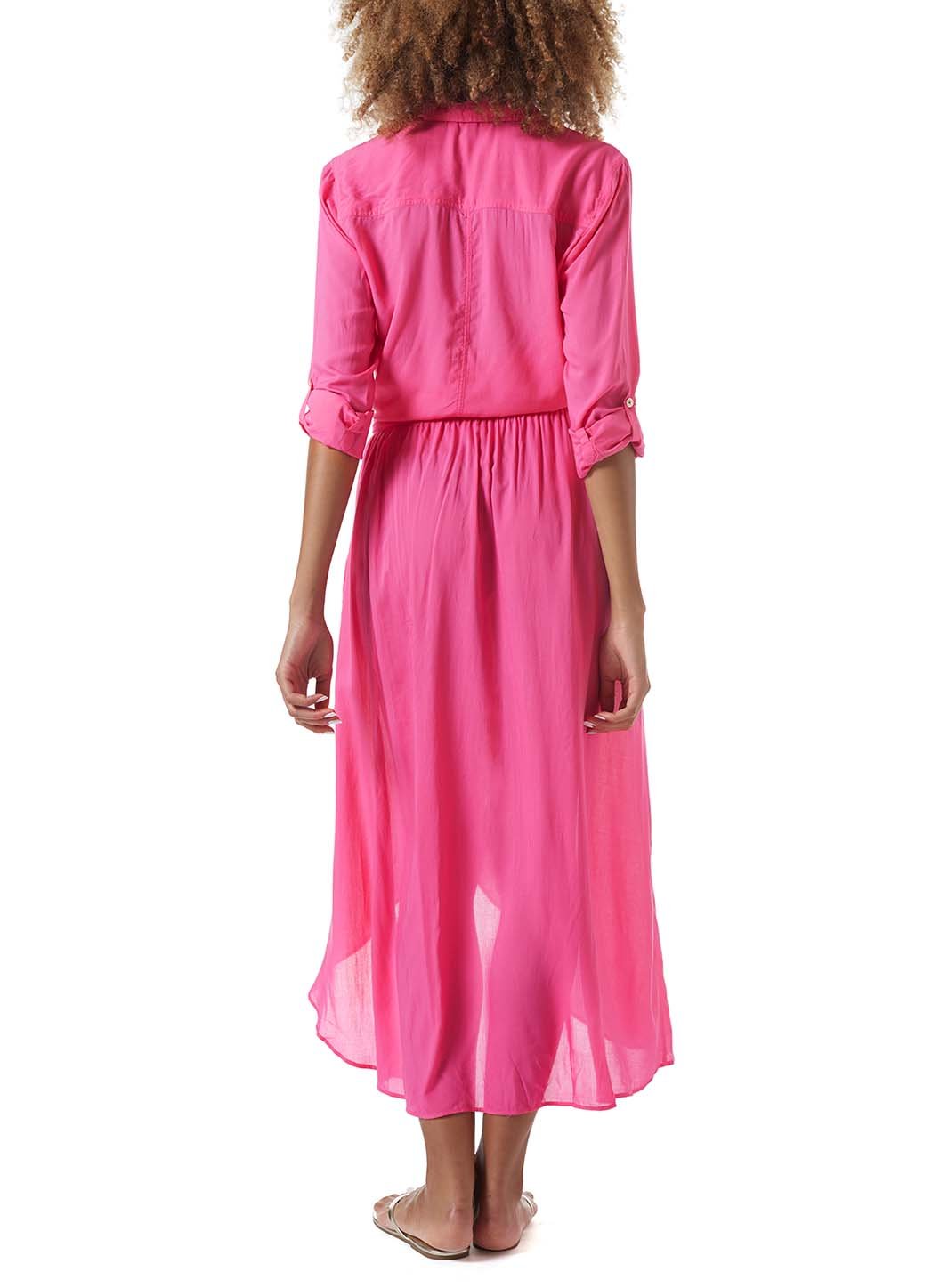 devlin hot pink wrap skirt model_B