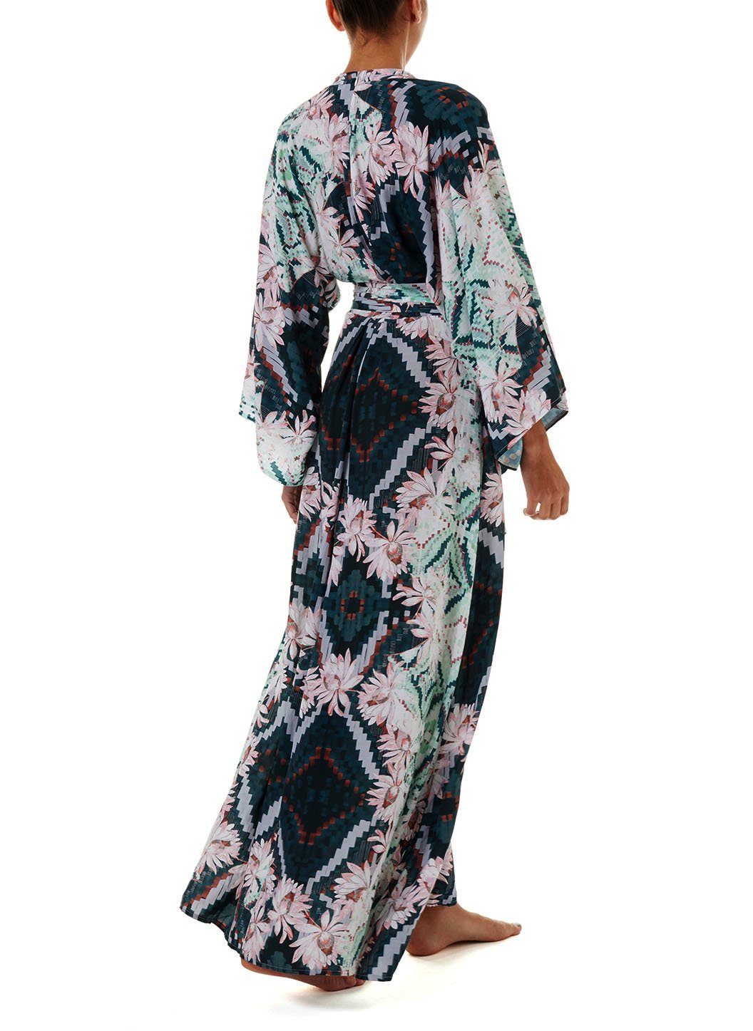 Erin Eden Belted Kimono Maxi Dress