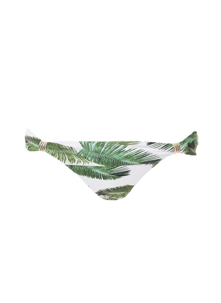 Grenada Palm White Bikini Bottom - FINAL SALE