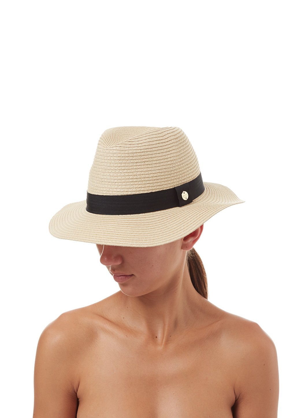 fedora hat beige black 2019