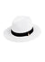 fedora hat in white black cutout