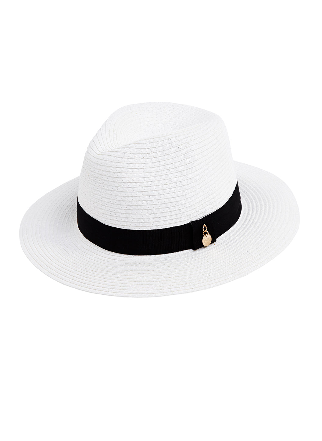 Fedora Hat White Black