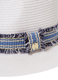 Fedora White/Blue