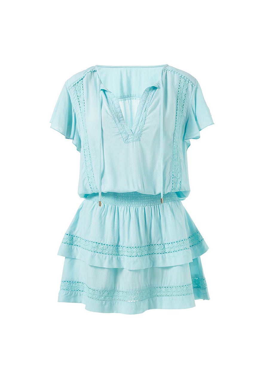 georgie sky tiered skirt short dress Cutout
