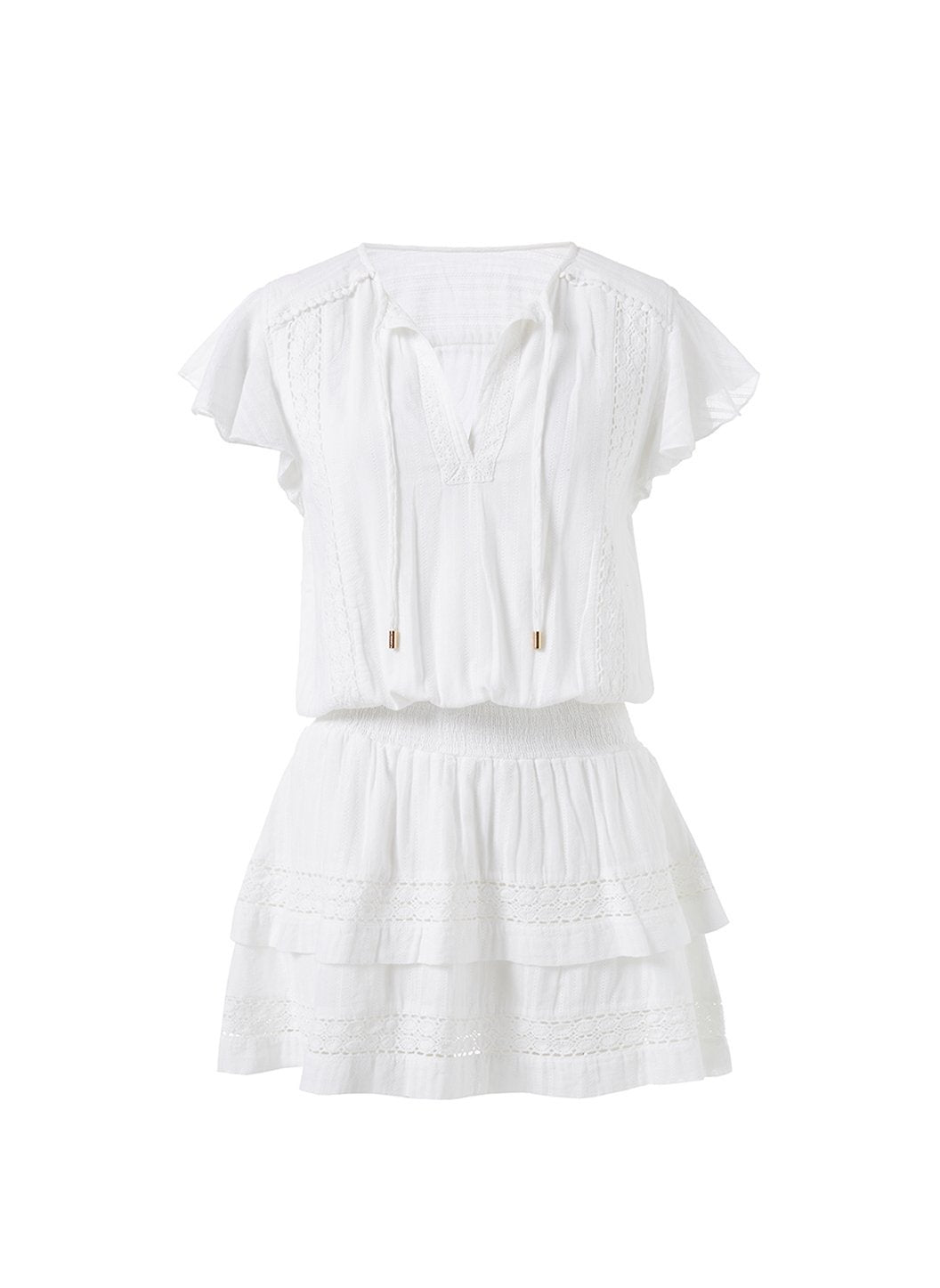 送料関税込★Melissa Odabash★キティ コットン＆リネン ドレス MELISSA ODABASH Kitty belted printed cotton and linen-blend