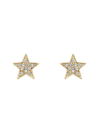 Gold Swarovski Star Earrings