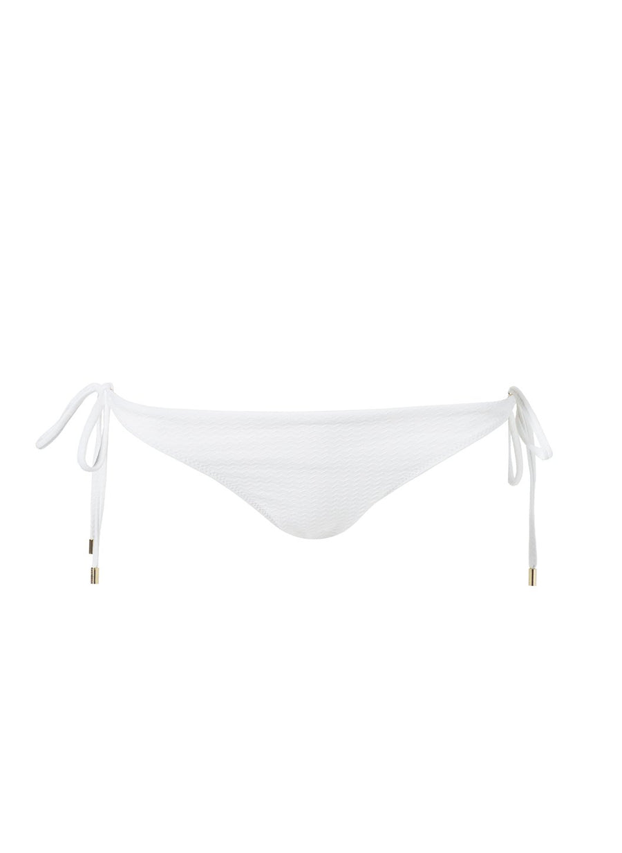 Melissa Odabash Gorda White Mazy Link Trim Triangle Bikini Bottom |  Official Website