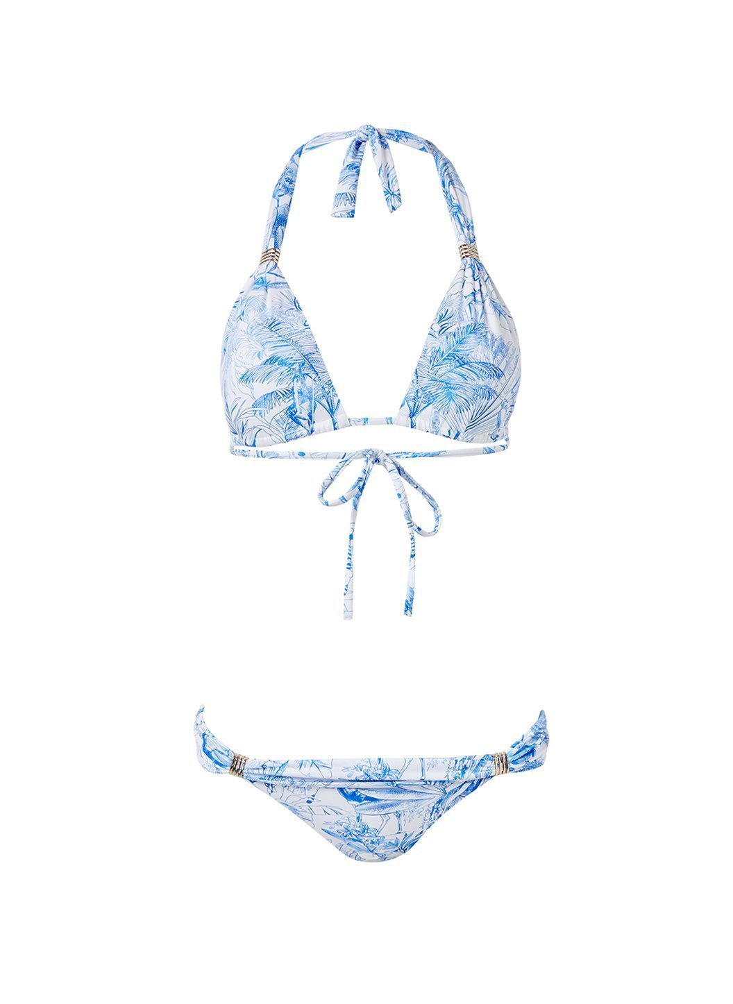 grenada blue tropical bar trim halterneck bikini Cutout