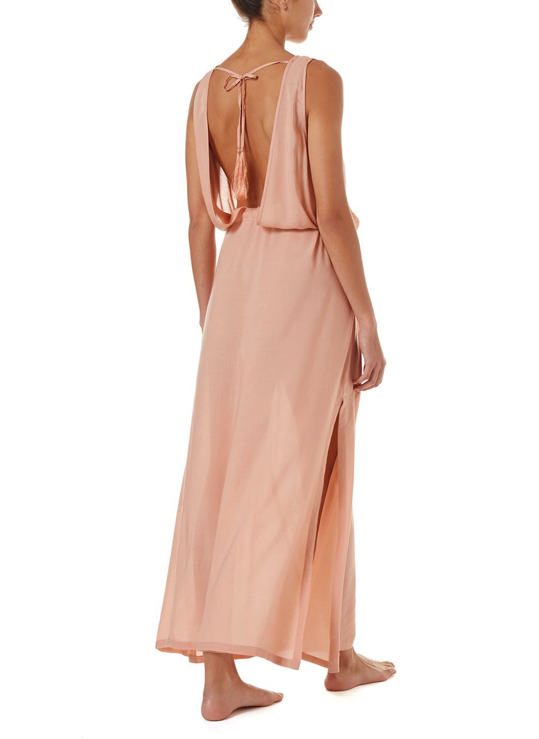 jacquie tan laceup belted maxi dress 2019 B