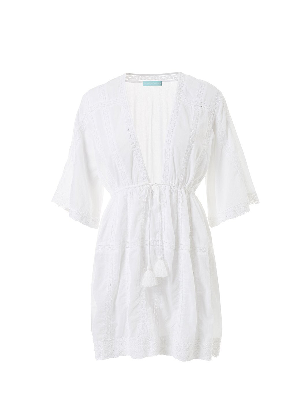 jade white vneck 34sleeve beach dress 2019