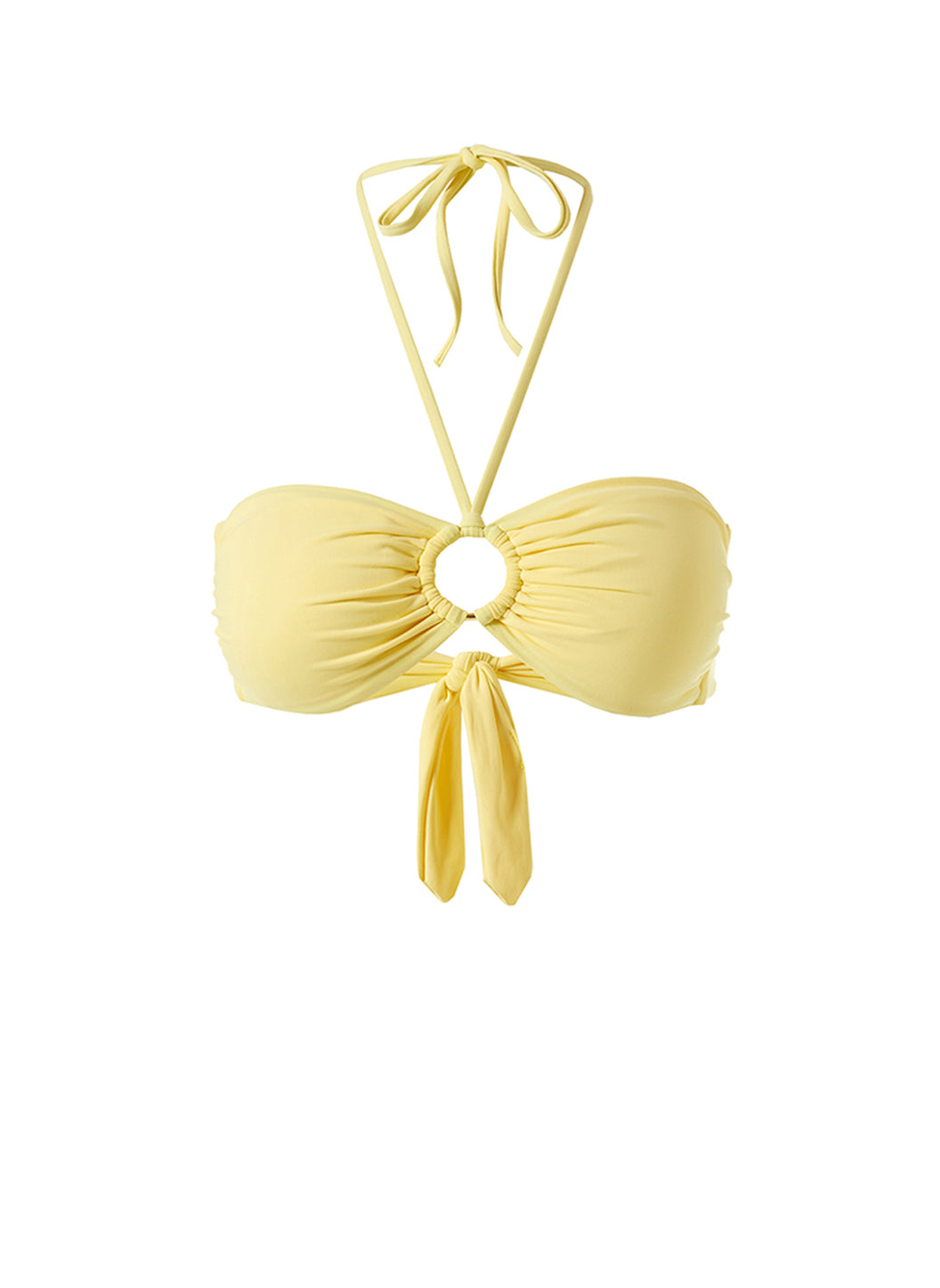 yellow bandeau bikini top