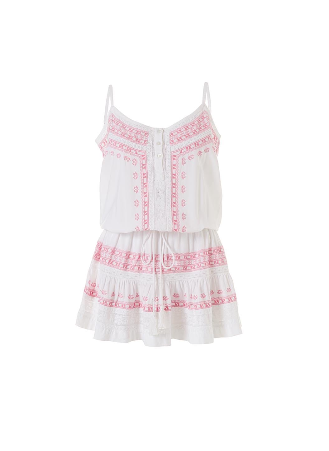 【Melissa Odabash】 Irene embroideredミニドレス Irene Cornflower White Short Kaftan | Official Site