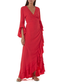 cheryl red long dress 