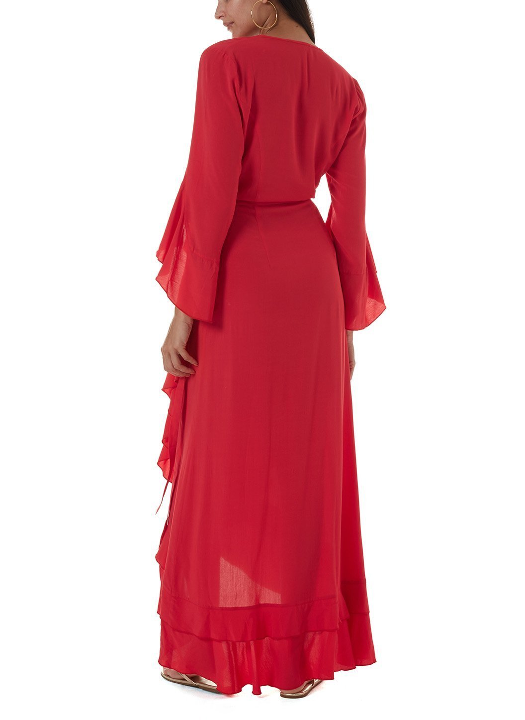 cheryl red long dress 