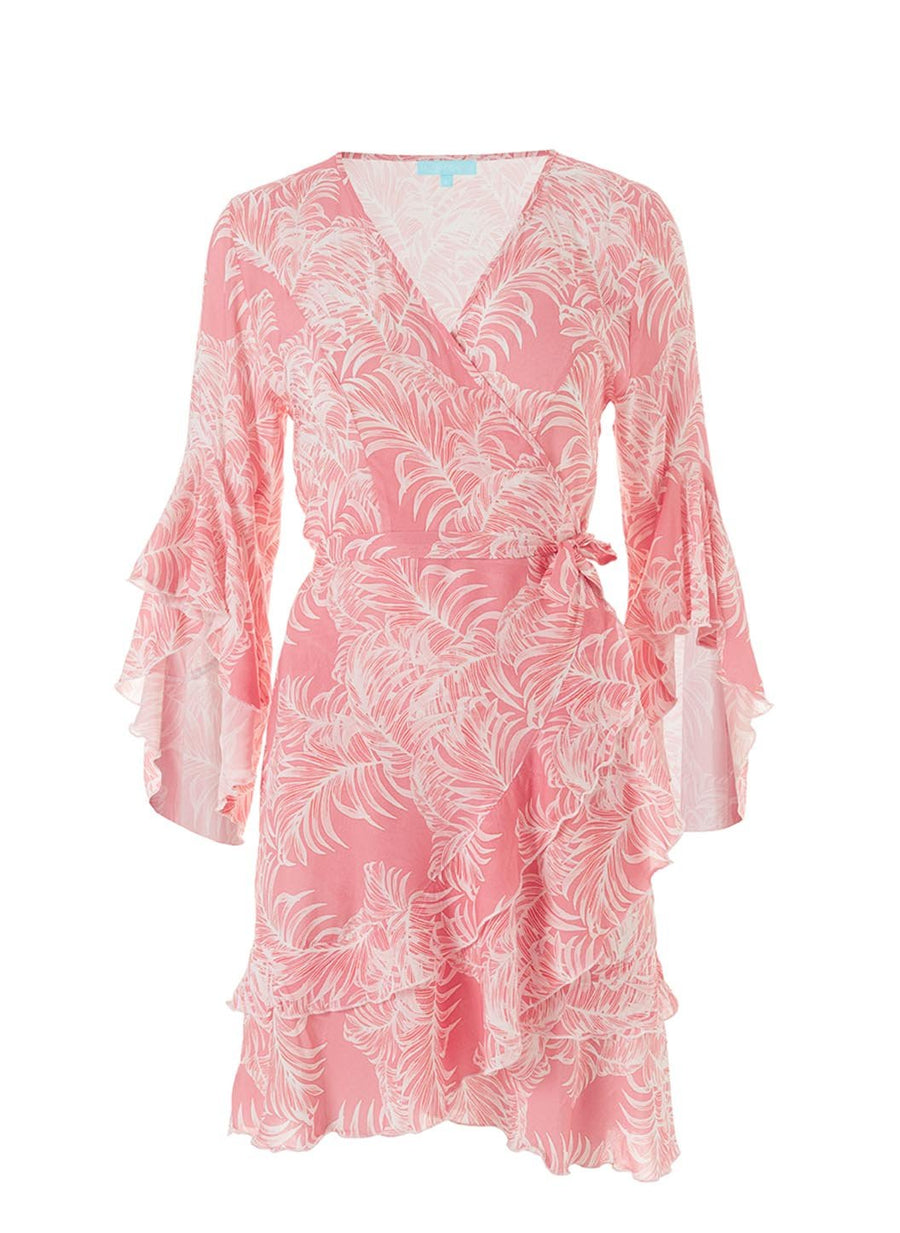kirsty tropical coral midi kaftan 